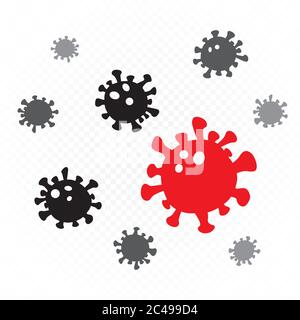 coronavirus covid-19 sign symbol set Stock Vector