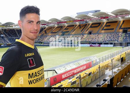 KERKRADE, Netherlands, 25-06-2020, football, Dutch Keuken Kampioen Divisie, , Limburg Stadium, season 2020-2021, Presentation of new player Stefano Marzo, Stefano Marzo nieuwe speler bij Roda JC Stock Photo