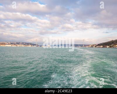Bosphorus Strait in the city of Istanbul. Turkey. Stock Photo