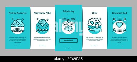 Neuromarketing Business Strategy Onboarding Elements Icons Set Vector Stock Vector