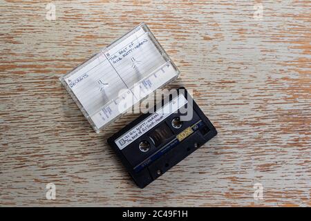 Home recorded cassette of two Gill Scott-Heron albums using TDK AD-X tape. Stock Photo