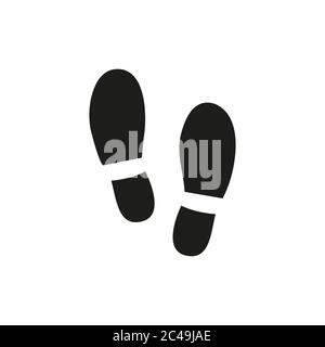 imprint soles shoes on white Stock Vector