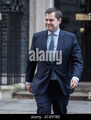 Robert Jenrick MP, Secretary of State for Housing, Communities and Local Government, British Conservative Party politician, 10 Downing Street, London Stock Photo