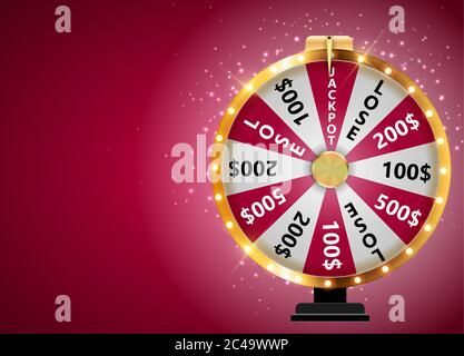Wheel of Fortune, Lucky Icon with Place for Text. Vector Illustration Stock Vector