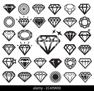 illustration vector set vintage diamond Stock Vector Image & Art - Alamy