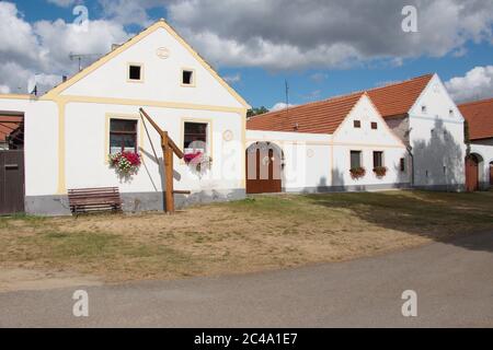The historic village Holasovice in Czech republic,Europe Stock Photo