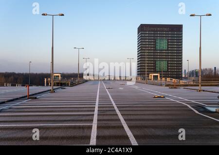 Parking dek at car park Westraven near Rijkswaterstaat building Utrecht The Netherlands Stock Photo