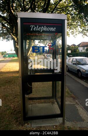 British Telecom Public Telephone Box Surrey England Stock Photo
