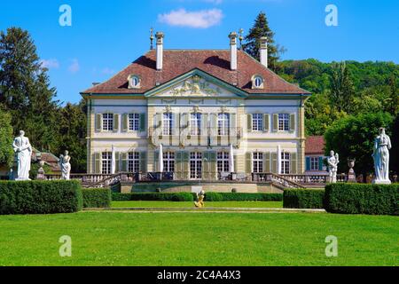 Villa Wenkenhof in Wenk Park, Riehen Dorf, Basel, Switzerland. Stock Photo