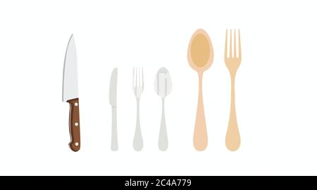 Vector Isolated Set of Kitchenware Illustration, Icons Stock Vector
