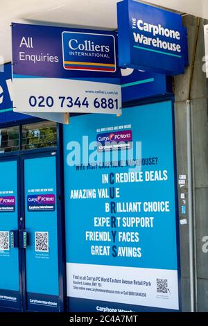 A closed Carphone Warehouse store in the city of Wells following