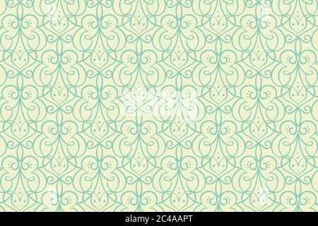 Elegant ornamental seamless pattern with decorative curls and swirls, perfect for elegant wedding invitation cards, backgrounds and wallpapers. Stock Vector