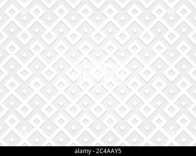 White geometric seamless pattern with soft shadow. White and light grey background. Vector EPS10. Stock Vector