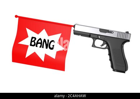 toy gun with bang flag Stock Photo - Alamy
