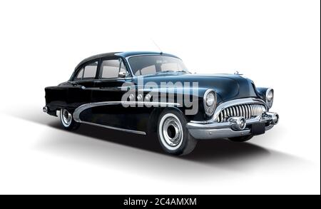 Classic American Car isolated on white Stock Photo - Alamy