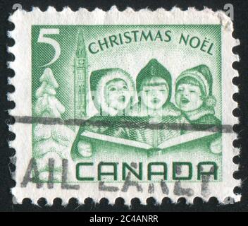 CANADA - CIRCA 1967: stamp printed by Canada, shows Singing Children, circa 1967 Stock Photo