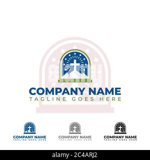 cross chruch logo vector eps Stock Vector