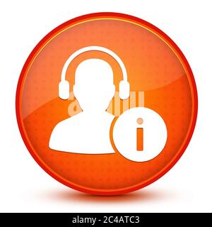 Helpdesk icon isolated on glossy star orange round button abstract illustration Stock Photo