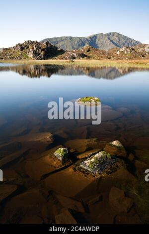 Pillar from Innominate Tarn on Haystacks, in the English Lake District Stock Photo