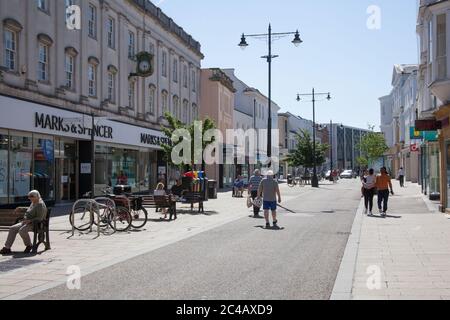 The High Street in Cheltenham in Gloucestershire, UK Stock Photo