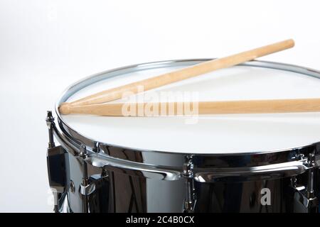 Old snare drum isolated on white background with clipping path Stock ...