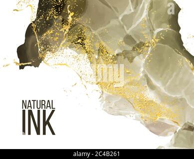 Marble rustic green card wedding invitation card template design, pink tender decoration isolated on white  background, vintage wedding style decorati Stock Vector