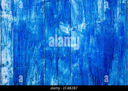 A blue and white old painted wooden planks texture Stock Photo