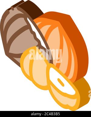 hazelnut nut icon vector outline illustration Stock Vector