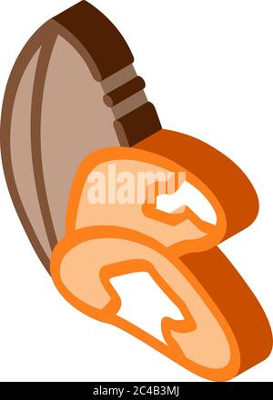 brazil nut icon vector outline illustration Stock Vector