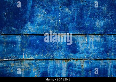 Dark blue rusty metal texture Stock Photo