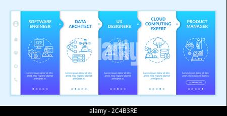 IT specialist onboarding vector template Stock Vector