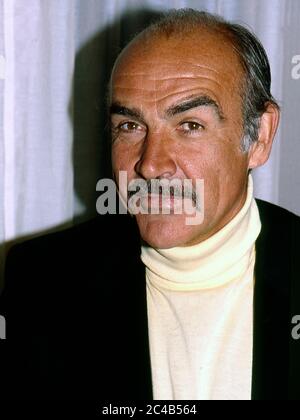 Sean Connery in London 1987 promoting his film the Untouchables Stock Photo