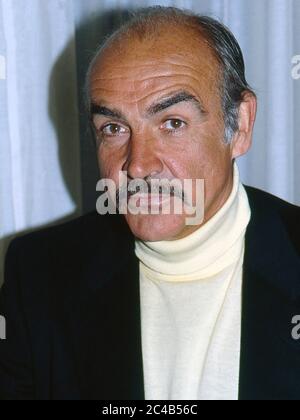 Sean Connery in London 1987 promoting his film the Untouchables Stock Photo