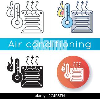 Electric heater icon Stock Vector