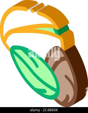 pistachio nut icon vector outline illustration Stock Vector