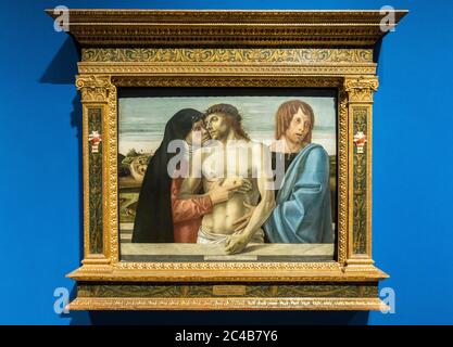 Pieta, Paintings by Giovanni Bellini, 1430 - 1516, Renaissance, Pinacoteca di Brera, Milan, Lombardy, Italy Stock Photo