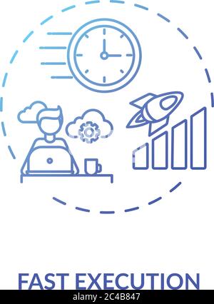Execution blue gradient concept icon Stock Vector Image & Art - Alamy