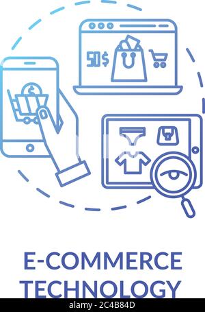 Ecommerce blue gradient concept icon Stock Vector Image & Art - Alamy