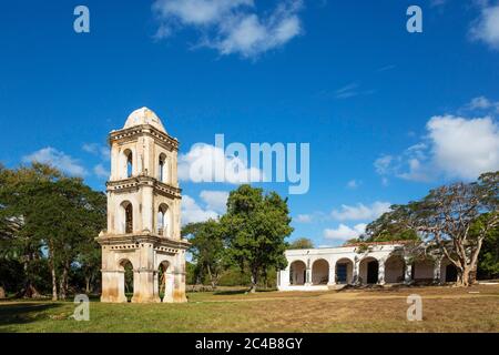 The bell tower of Ingenio San Isidro de los Destiladeros in the Los Ingenios valley, Cuba Stock Photo