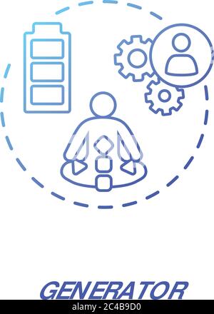 Generator blue gradient concept icon Stock Vector