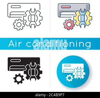 AC repair service icon Stock Vector
