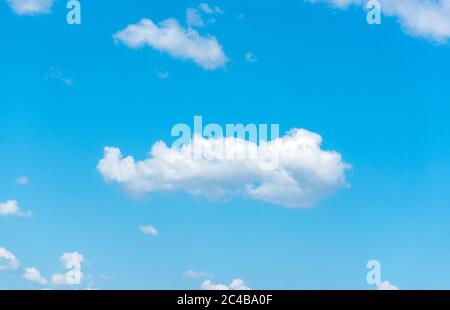 Cumulus clouds on blue sky, nature background Stock Photo