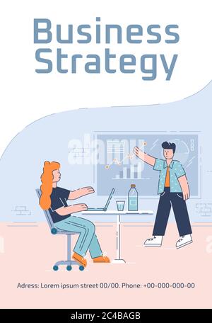 Business strategy poster template Stock Vector