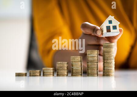 African American House Growth And Real Estate Property Stock Photo