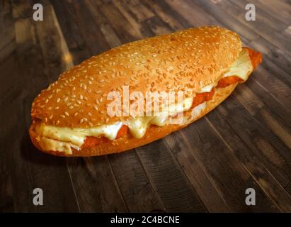 Buffalo Chicken Sandwich Stock Photo