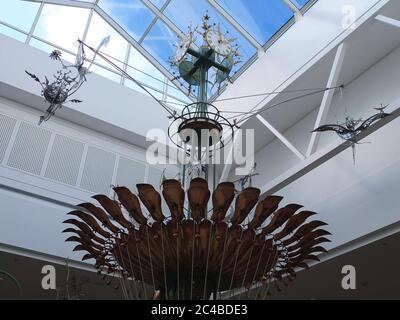 The 1973 Emett Clock, aka Aqua Horological Titinabulator, behind ...