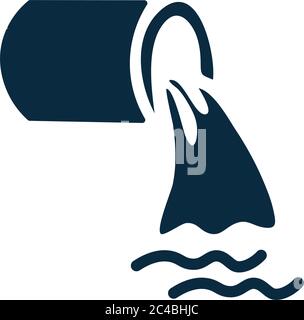 waste water icon , drainage , pipeline Stock Vector