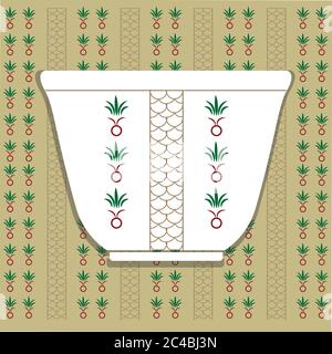 Arabic Coffee Cup cultural design Stock Vector