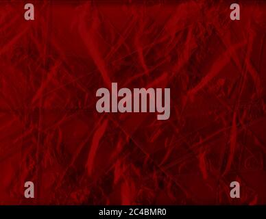Red abstract crinkled effect background graphic, space for your text Stock Photo