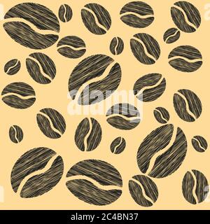 coffee beans sketch background flat vector eps 10 Stock Vector